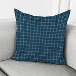 Deep Blue Tattersall Pattern Print Pillow Cover