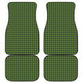 Deep Green Houndstooth Pattern Print Front and Back Car Floor Mats