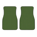 Deep Green Houndstooth Pattern Print Front Car Floor Mats