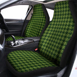 Deep Green Houndstooth Pattern Print Universal Fit Car Seat Covers