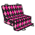 Deep Pink And Black Argyle Pattern Print Pet Car Back Seat Cover