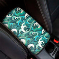 Deep Sea Wave Surfing Pattern Print Car Center Console Cover