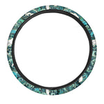 Deep Sea Wave Surfing Pattern Print Car Steering Wheel Cover