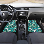 Deep Sea Wave Surfing Pattern Print Front and Back Car Floor Mats