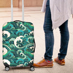 Deep Sea Wave Surfing Pattern Print Luggage Cover GearFrost