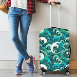 Deep Sea Wave Surfing Pattern Print Luggage Cover GearFrost