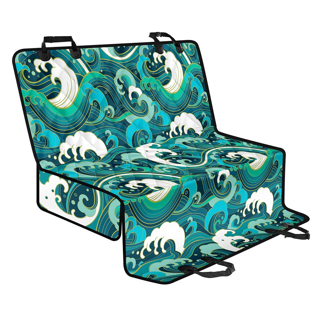 Deep Sea Wave Surfing Pattern Print Pet Car Back Seat Cover