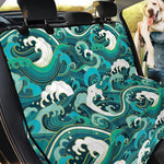Deep Sea Wave Surfing Pattern Print Pet Car Back Seat Cover