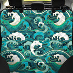 Deep Sea Wave Surfing Pattern Print Pet Car Back Seat Cover