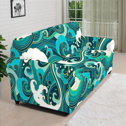 Deep Sea Wave Surfing Pattern Print Sofa Cover