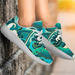 Deep Sea Wave Surfing Pattern Print Sport Shoes GearFrost