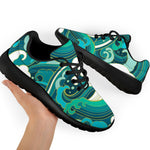 Deep Sea Wave Surfing Pattern Print Sport Shoes GearFrost