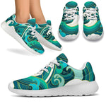 Deep Sea Wave Surfing Pattern Print Sport Shoes GearFrost