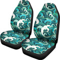 Deep Sea Wave Surfing Pattern Print Universal Fit Car Seat Covers
