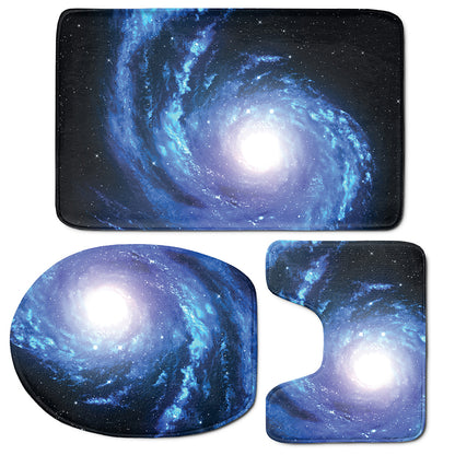 Deep Space Milky Way Print 3 Piece Bath Mat Set