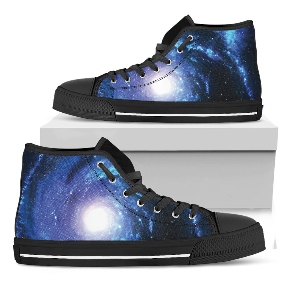 Deep Space Milky Way Print Black High Top Shoes