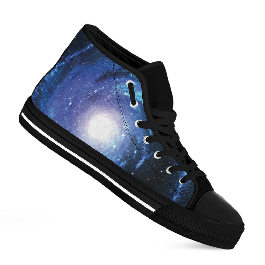 Deep Space Milky Way Print Black High Top Shoes