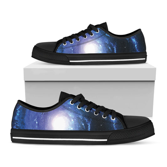 Deep Space Milky Way Print Black Low Top Shoes