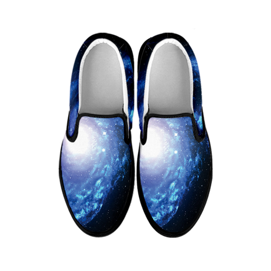 Deep Space Milky Way Print Black Slip On Shoes