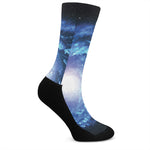 Deep Space Milky Way Print Crew Socks