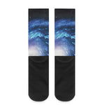 Deep Space Milky Way Print Crew Socks
