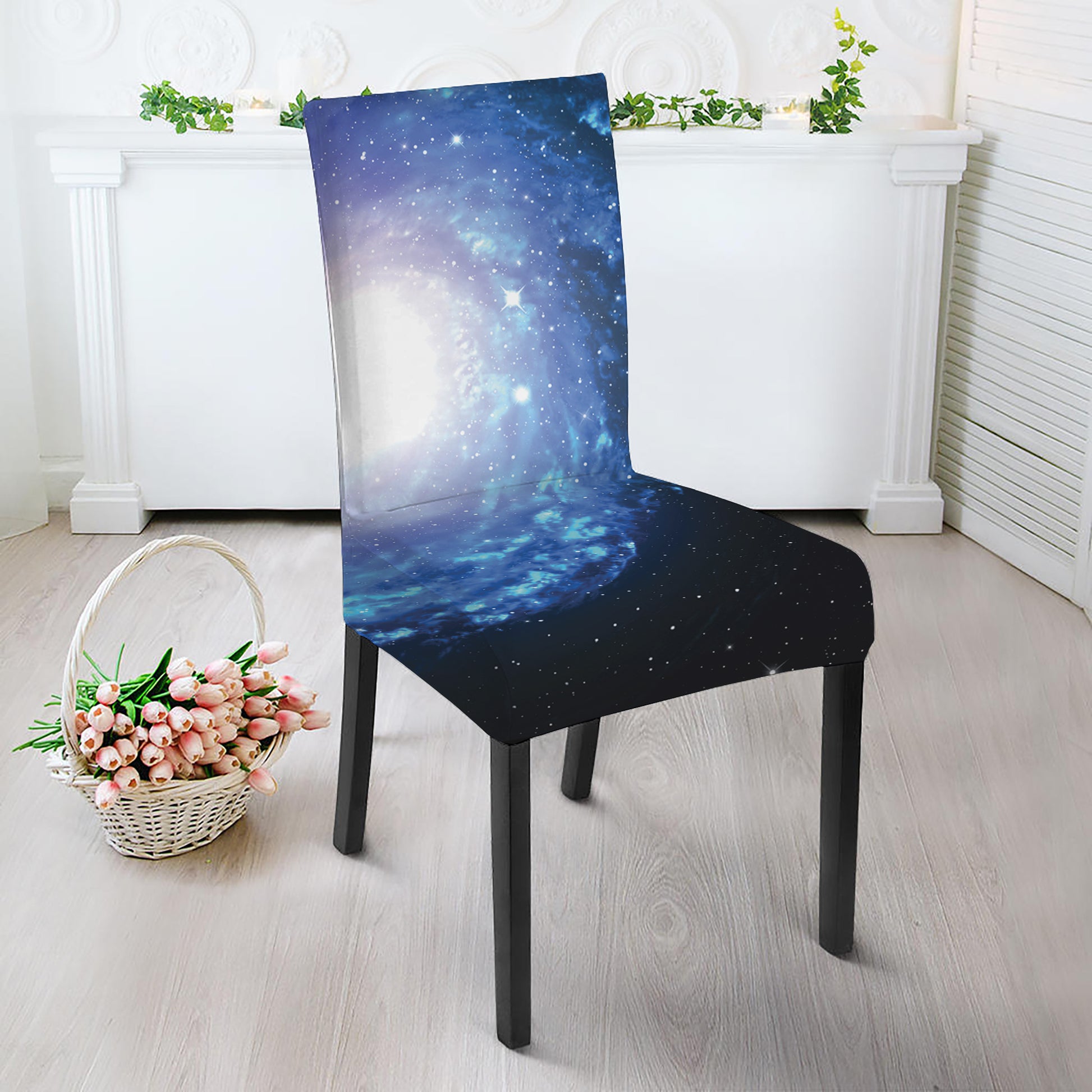 Deep Space Milky Way Print Dining Chair Slipcover