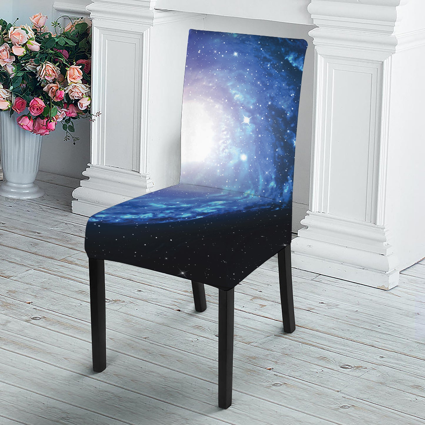 Deep Space Milky Way Print Dining Chair Slipcover