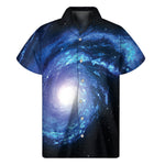 Deep Space Milky Way Print Men's Short Sleeve Shirt