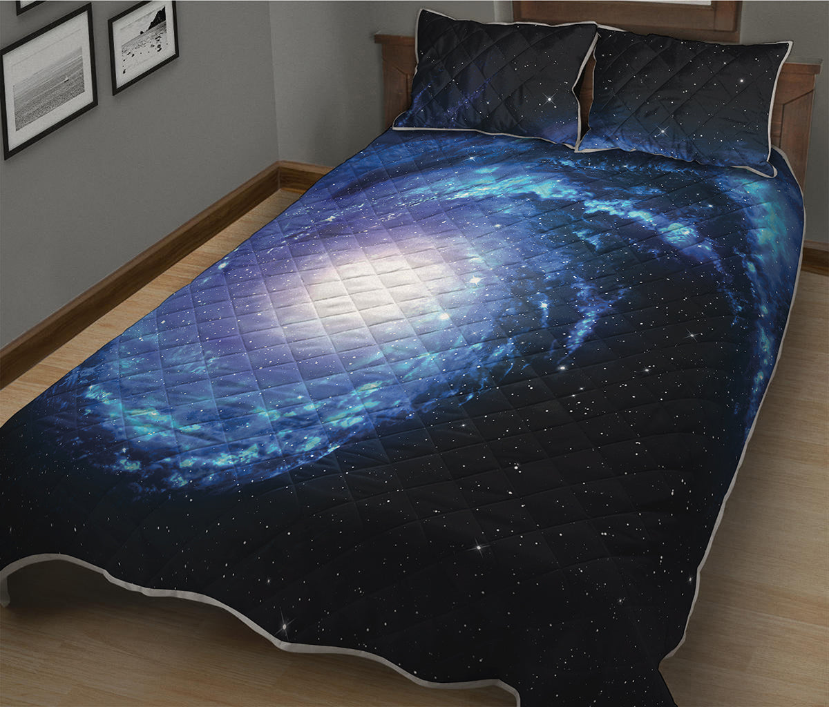 Deep Space Milky Way Print Quilt Bed Set