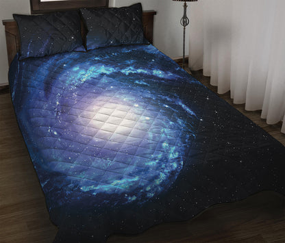 Deep Space Milky Way Print Quilt Bed Set