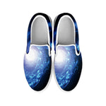 Deep Space Milky Way Print White Slip On Shoes