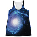 Deep Space Milky Way Print Women's Racerback Tank Top