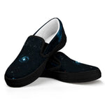 Deep Space Print Black Slip On Shoes