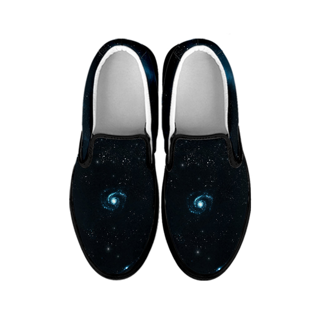 Deep Space Print Black Slip On Shoes
