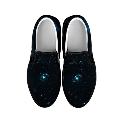 Deep Space Print Black Slip On Shoes