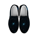 Deep Space Print Black Slip On Shoes