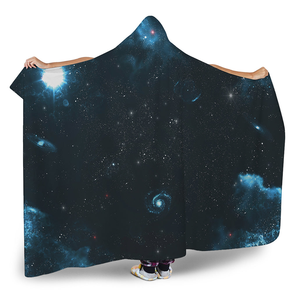 Deep Space Print Hooded Blanket