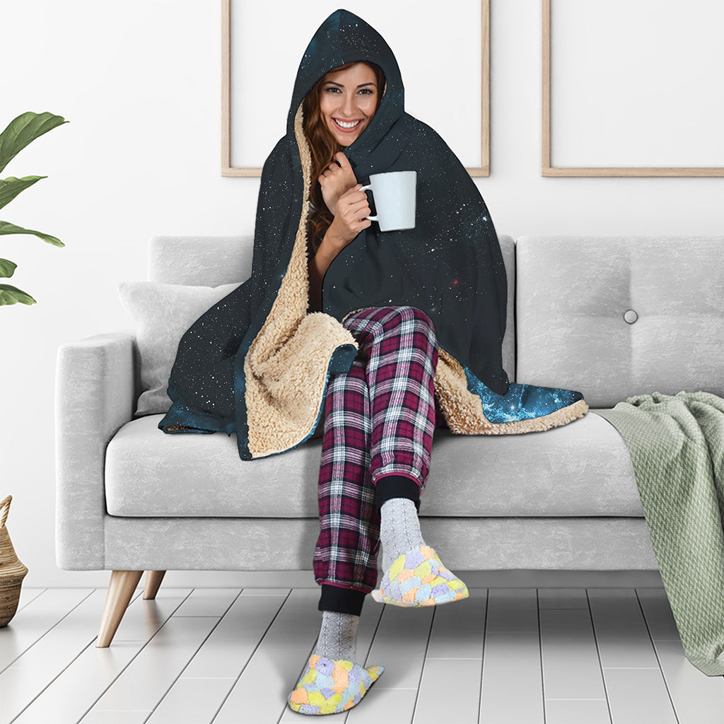 Deep Space Print Hooded Blanket