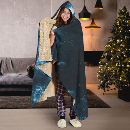 Deep Space Print Hooded Blanket