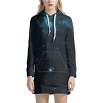Deep Space Print Hoodie Dress