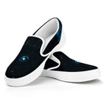 Deep Space Print White Slip On Shoes