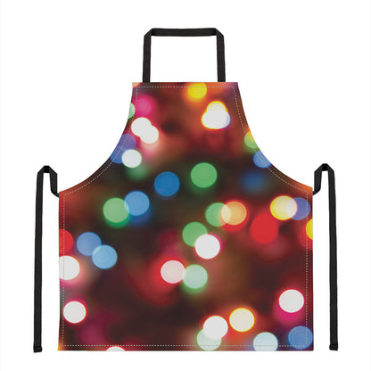 Defocused Christmas Lights Print Apron