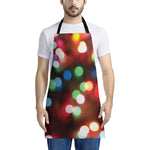 Defocused Christmas Lights Print Apron