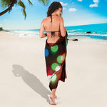 Defocused Christmas Lights Print Beach Sarong Wrap