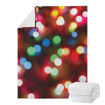 Defocused Christmas Lights Print Blanket