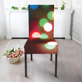 Defocused Christmas Lights Print Dining Chair Slipcover