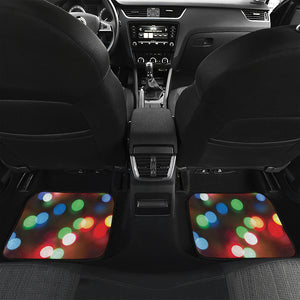 Defocused Christmas Lights Print Front and Back Car Floor Mats