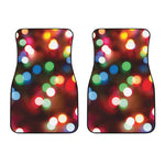 Defocused Christmas Lights Print Front Car Floor Mats