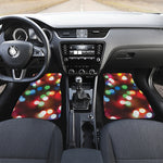 Defocused Christmas Lights Print Front Car Floor Mats