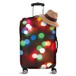 Defocused Christmas Lights Print Luggage Cover